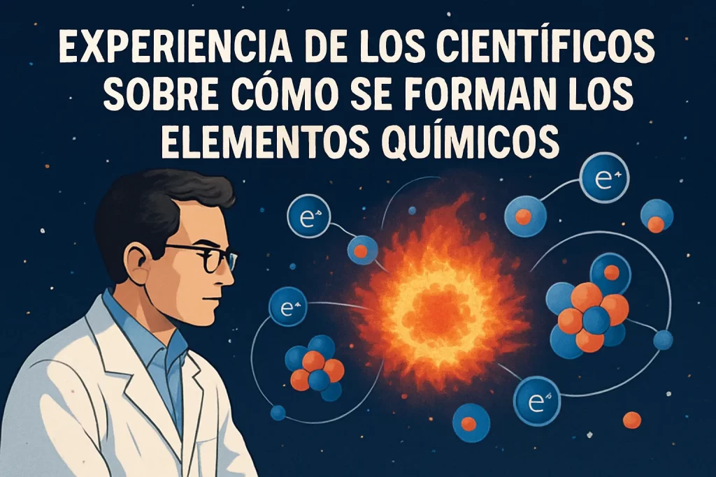 experiencia de los científicos sobre Cómo se forman los elementos químicos