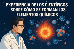 experiencia de los científicos sobre Cómo se forman los elementos químicos