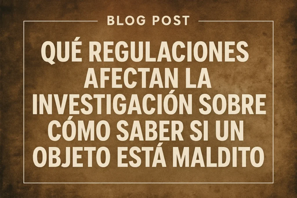 que-regulaciones-afectan-la-investigacion-sobre-Como-saber-si-un-objeto-esta-maldito - Quo qué regulaciones afectan la investigación sobre Cómo saber si un objeto está maldito