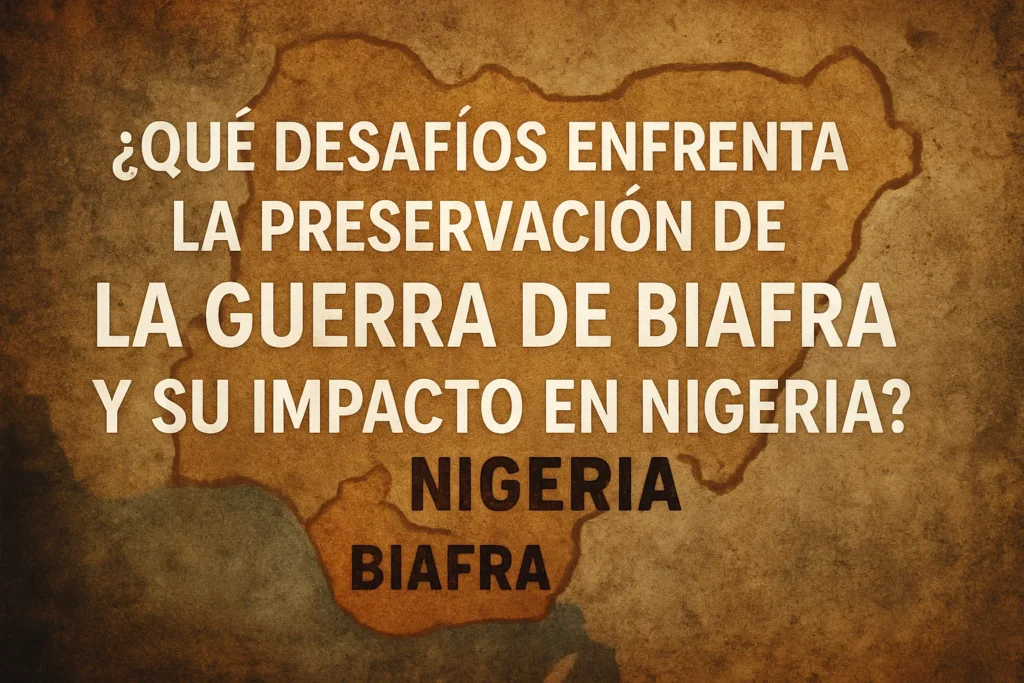 qué desafíos enfrenta la preservación de La guerra de Biafra y su impacto en Nigeria