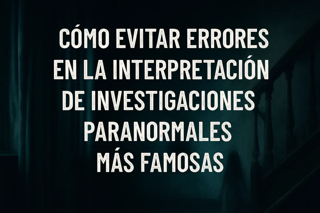 cómo evitar errores en la interpretación de Investigaciones paranormales más famosas