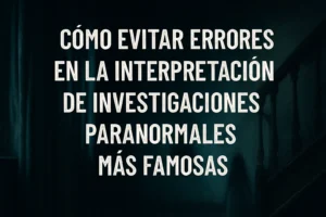 cómo evitar errores en la interpretación de Investigaciones paranormales más famosas