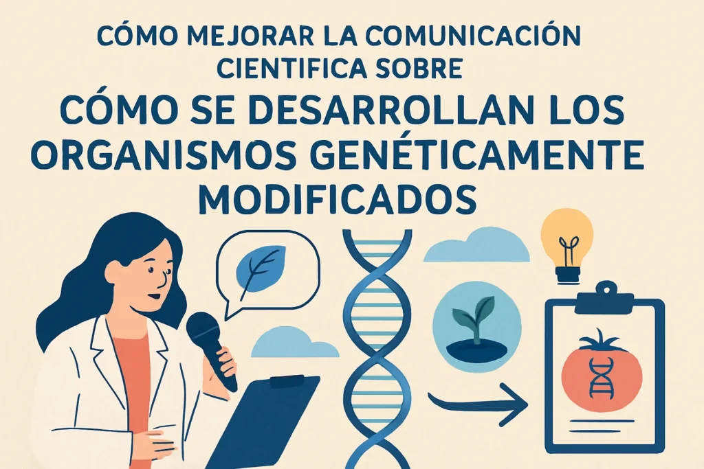 cómo mejorar la comunicación científica sobre Cómo se desarrollan los organismos genéticamente modificados