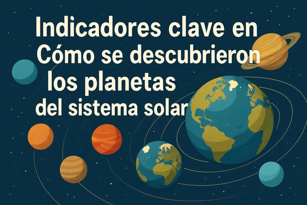 indicadores clave en Cómo se descubrieron los planetas del sistema solar