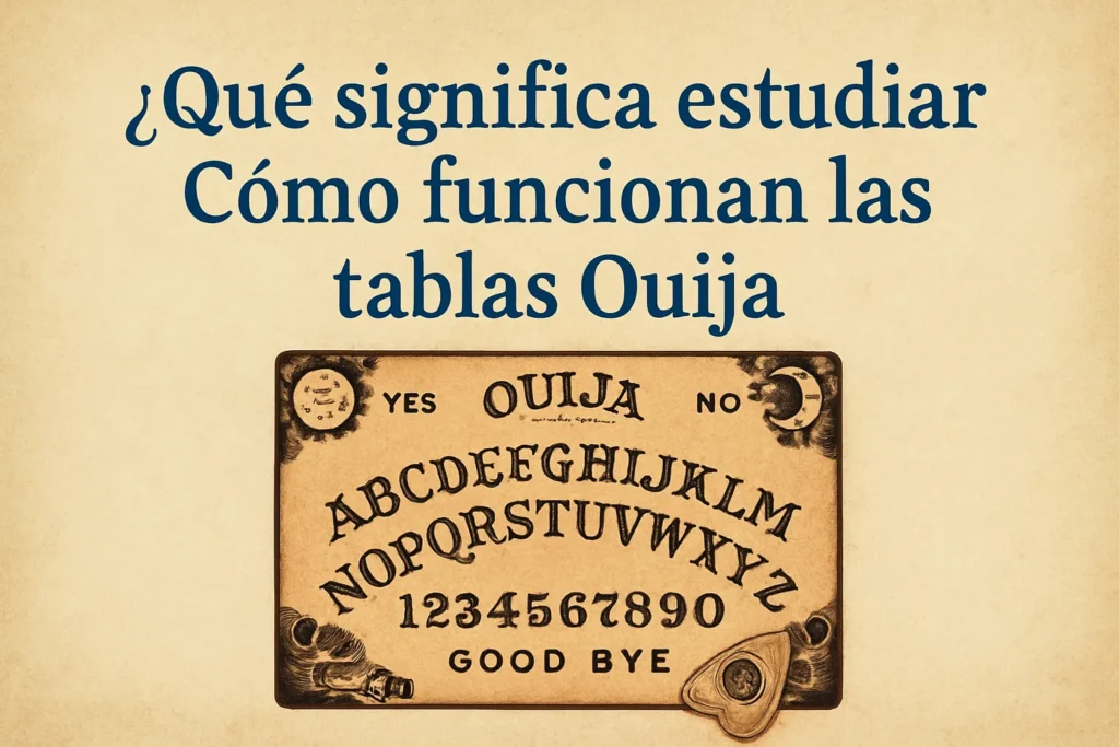 qué significa estudiar Cómo funcionan las tablas Ouija