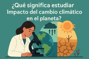 qué significa estudiar Impacto del cambio climático en el planeta